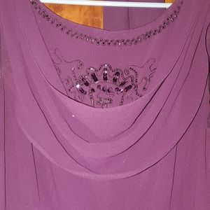 Beautiful Plum Gown with matching Shawl